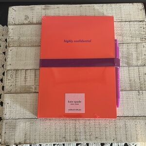 Nwt Kate spade highly confidential notebook with pen